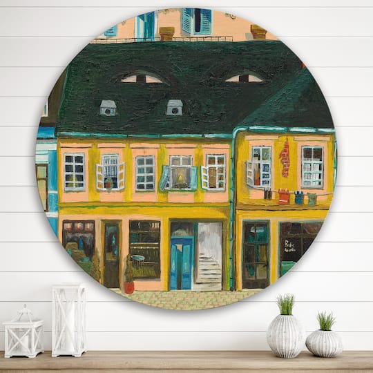 Designart - Yellow Facade of Houses In Street In Paris